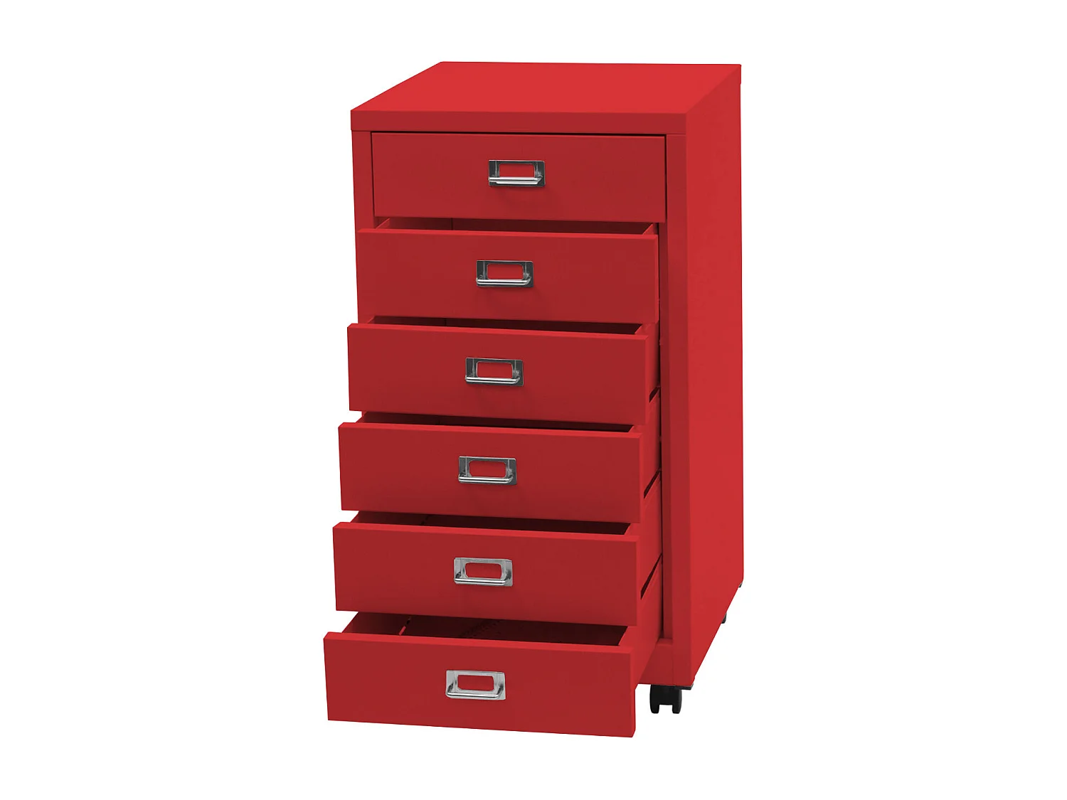 Caisson à roulettes MCW-L49,  rouge