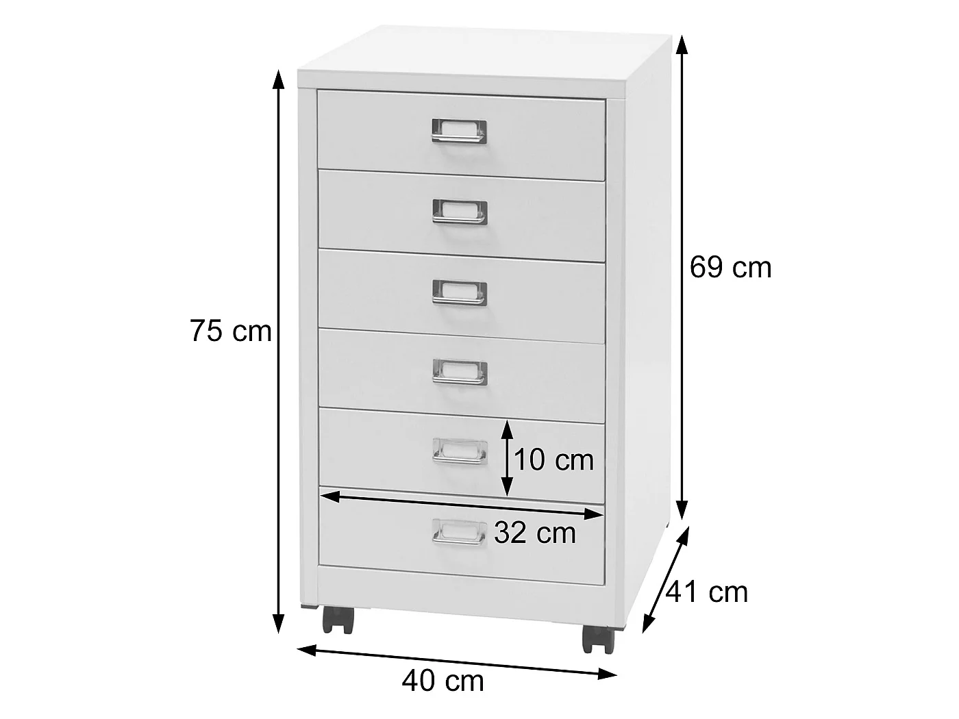 Rollcontainer MCW-L49, Rot