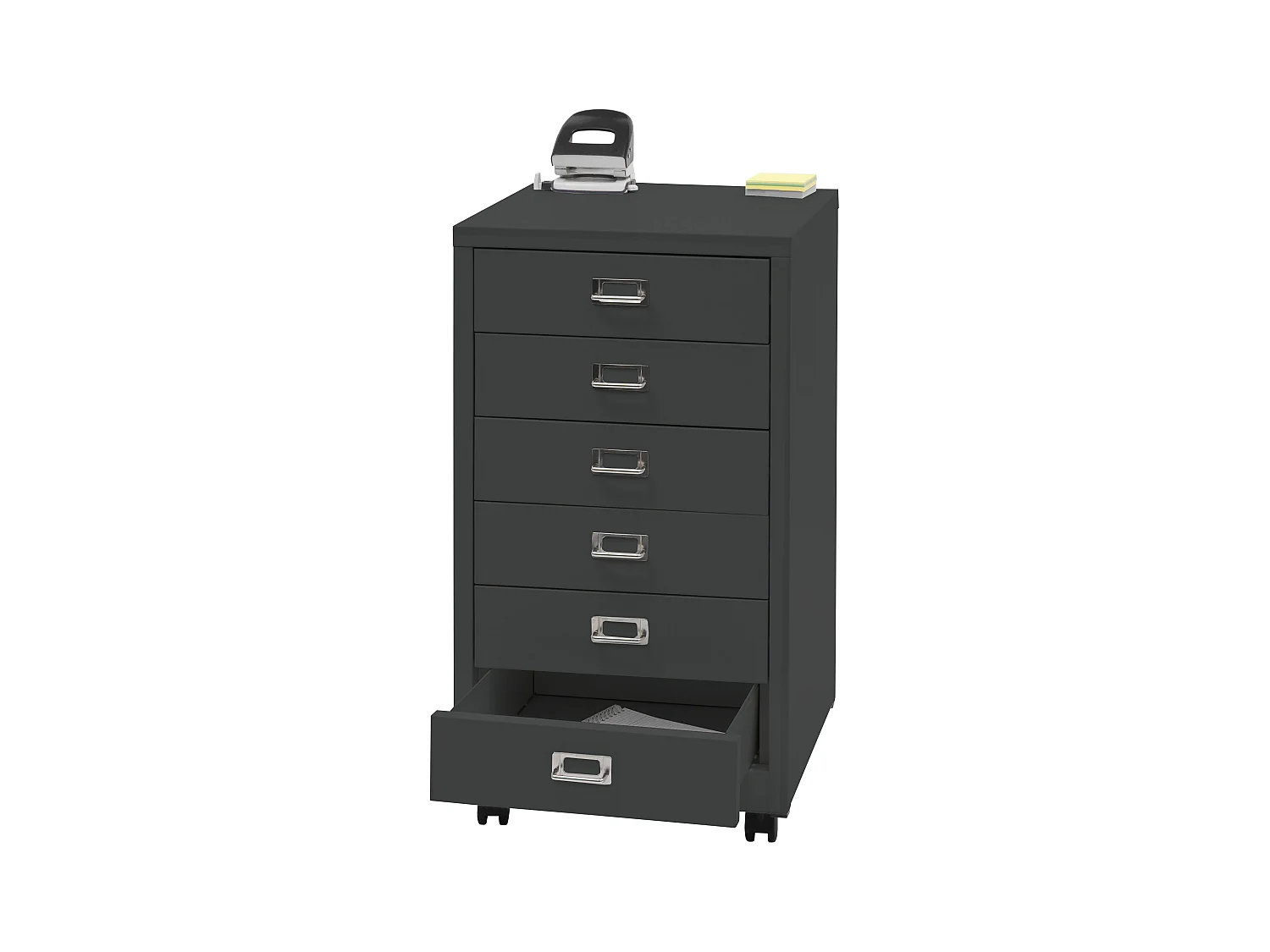 Caisson à roulettes MCW-L49,  gris foncé
