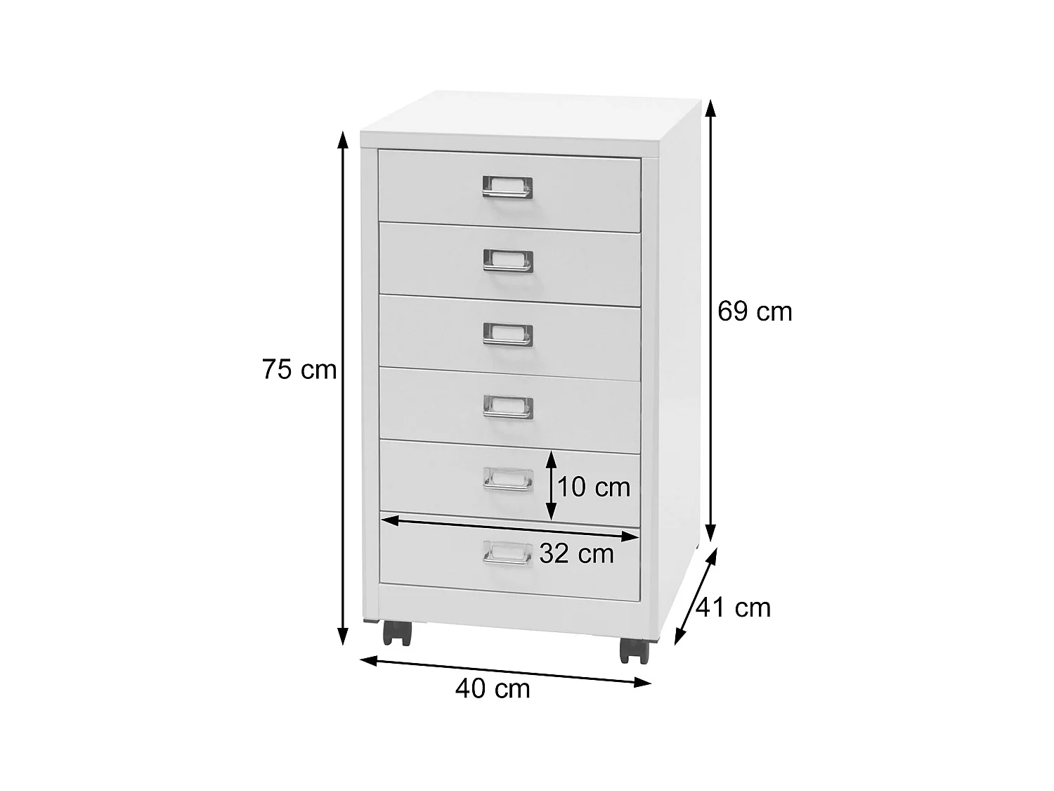Verrijdbaar onderstel MCW-L49,  donkergrijs