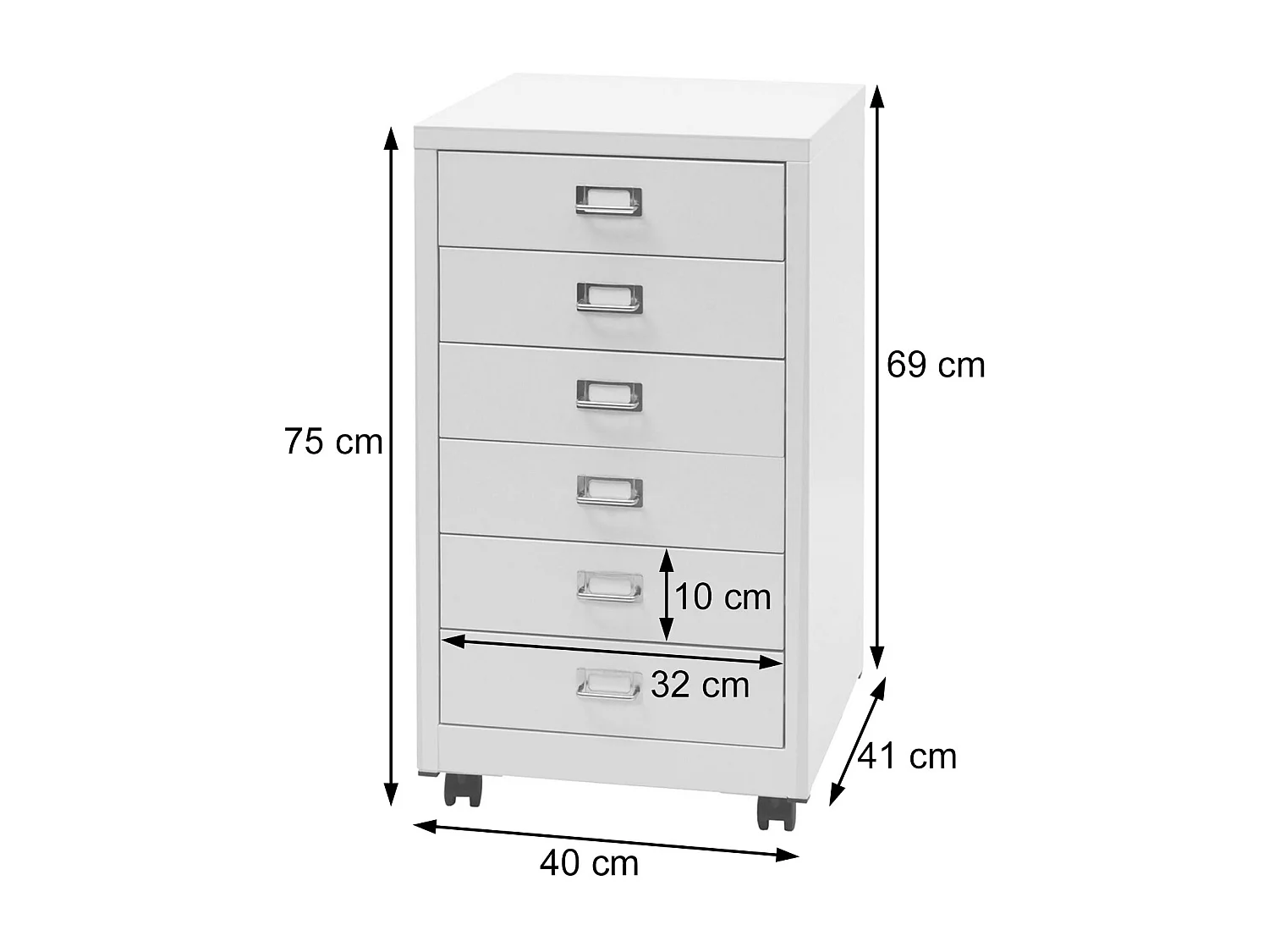 Rolcontainer MCW-L49,  donkergrijs