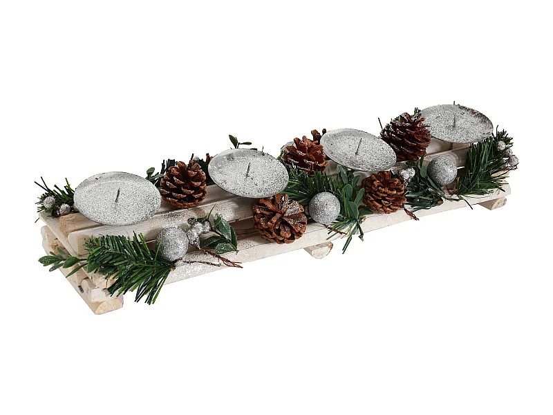 Arreglo de Adviento MCW-M12 sin velas,  sin velas