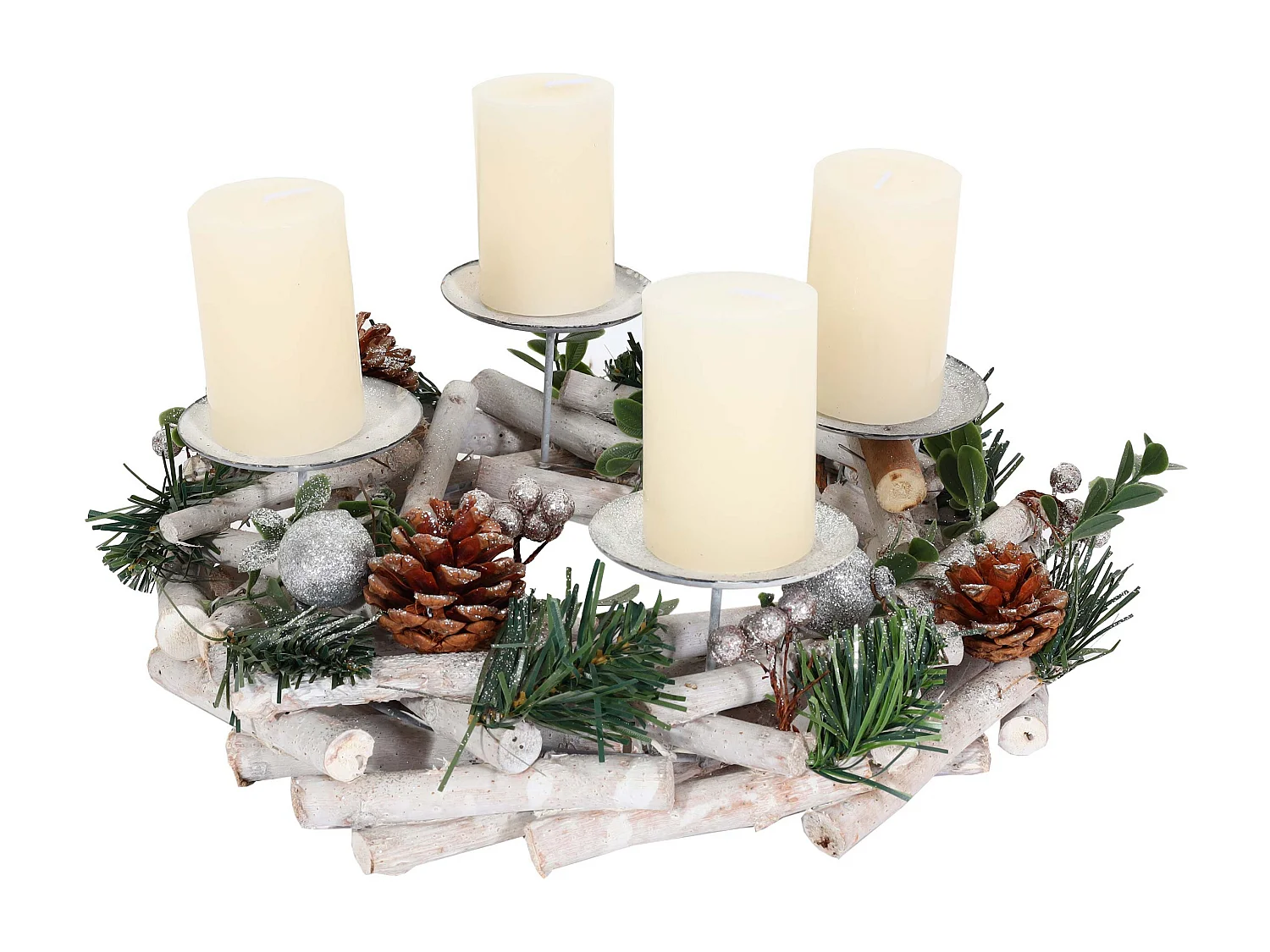 Couronne de l'Avent MCW-M12 avec bougies,  avec bougies