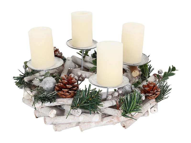 Couronne de l'Avent MCW-M12 avec bougies,  avec bougies