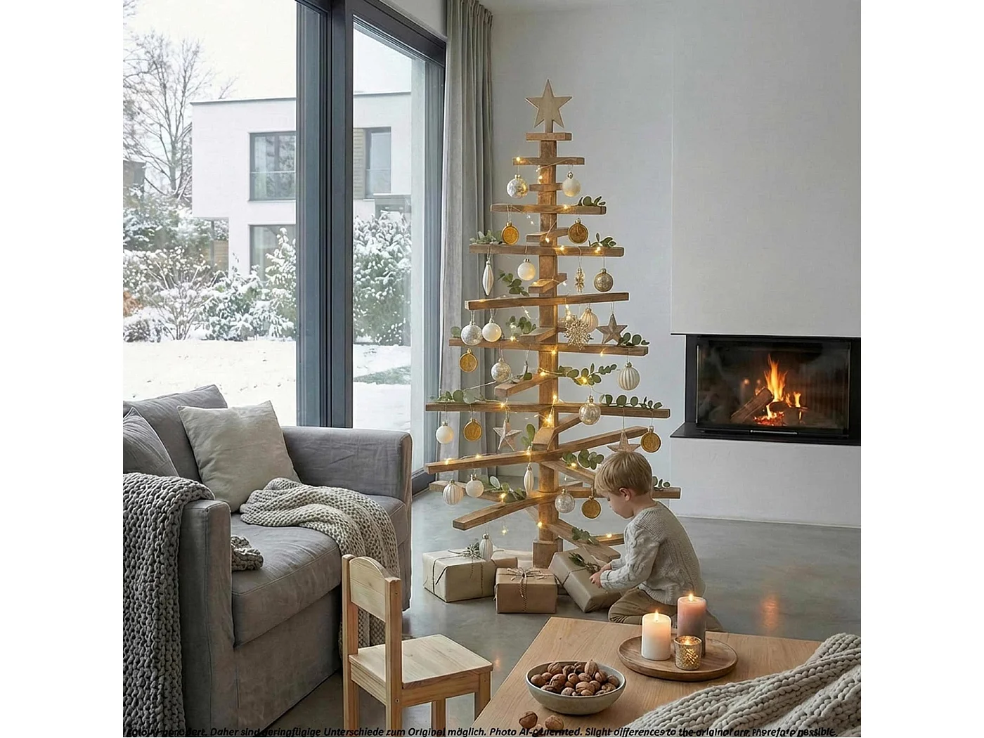 Sapin de Noël décoratif MCW-H77,  nature