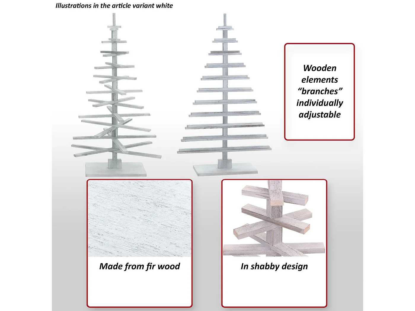 Sapin de Noël décoratif MCW-H77,  nature