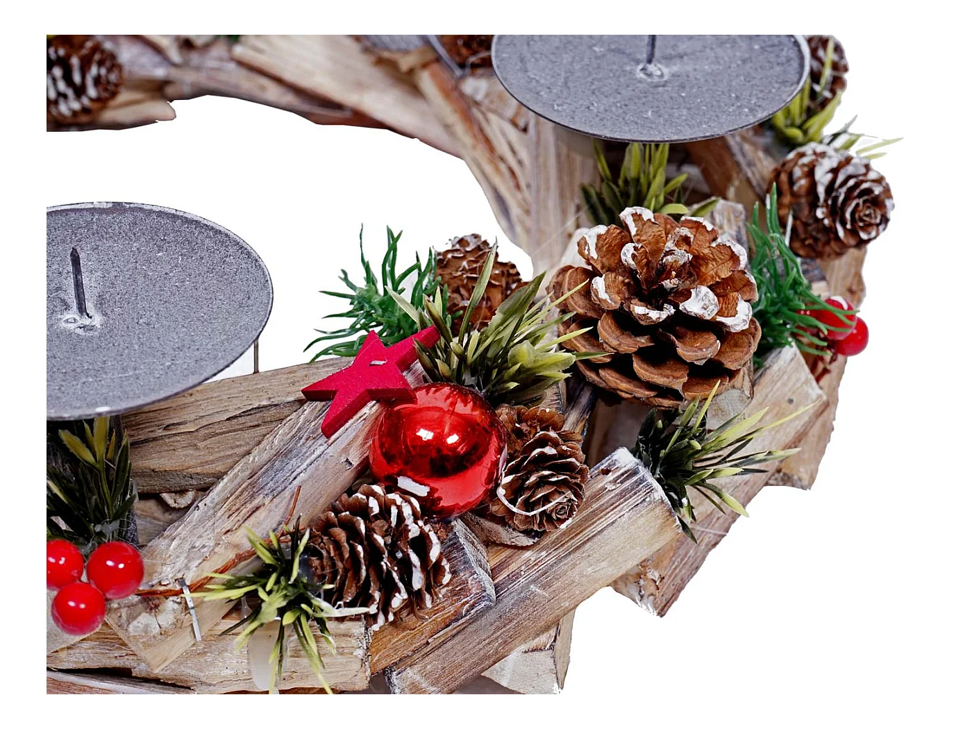 Wieniec adwentowy drewniany MCW-H50 bez świec,  bez świec