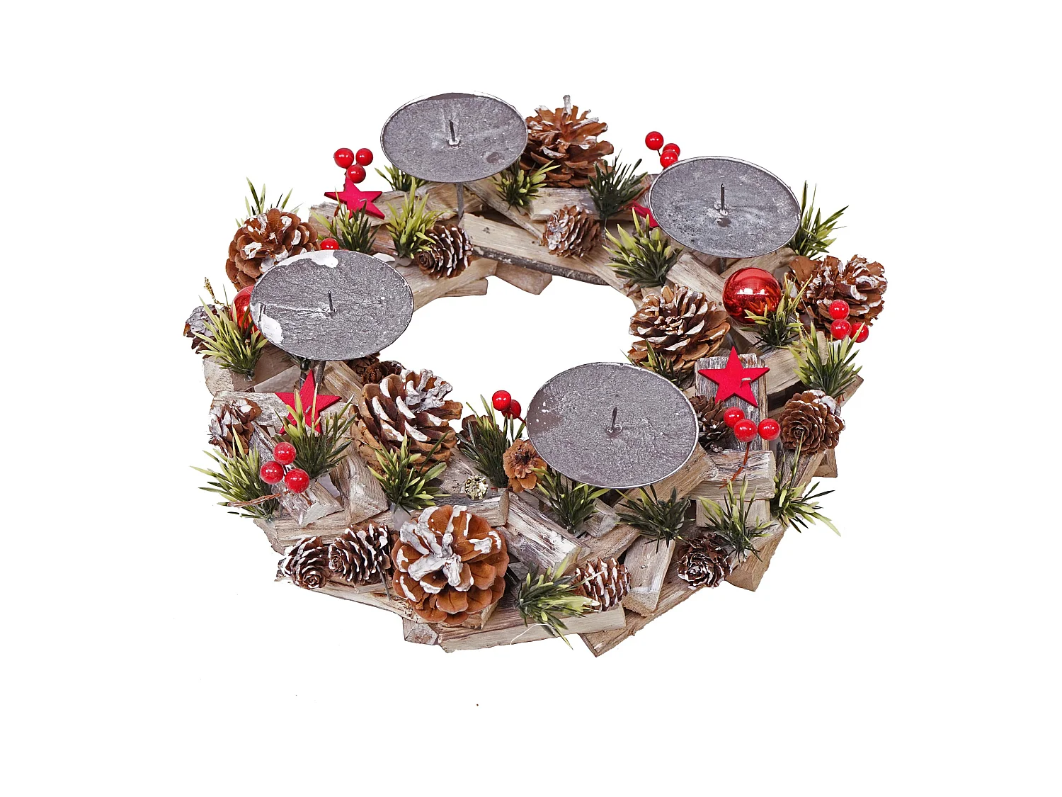 Couronne de l'Avent MCW-H50 Bois sans bougies,  sans bougies