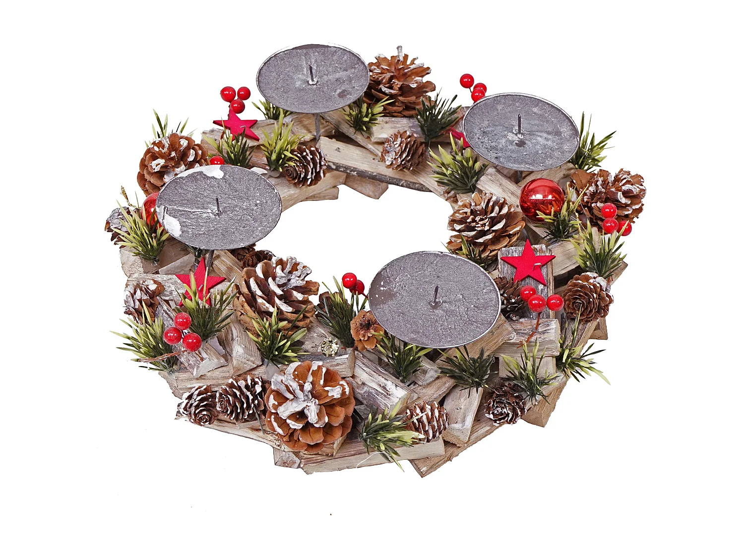 Couronne de l'Avent MCW-H50 Bois sans bougies,  sans bougies