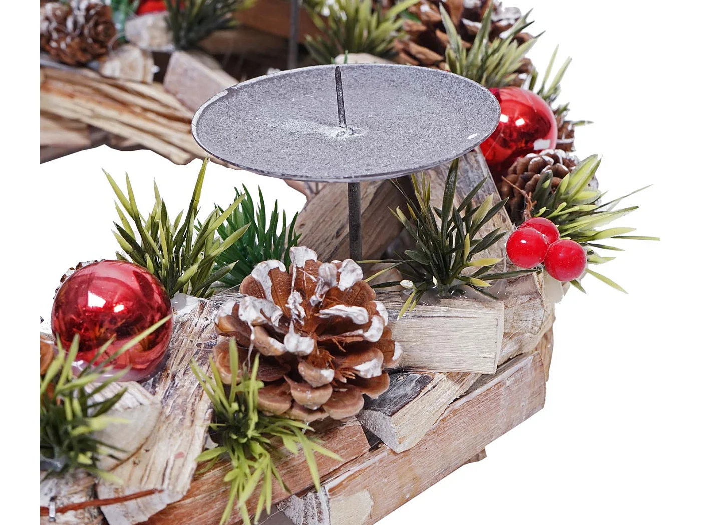 Couronne de l'Avent MCW-H50 Bois sans bougies,  sans bougies