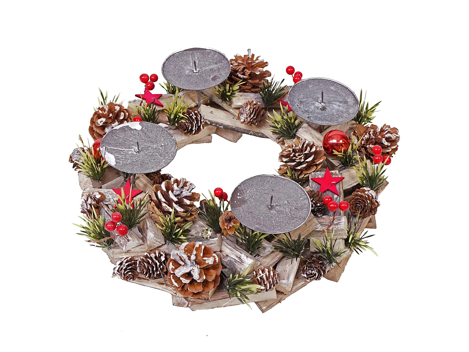 Couronne de l'Avent MCW-H50 Bois sans bougies,  sans bougies