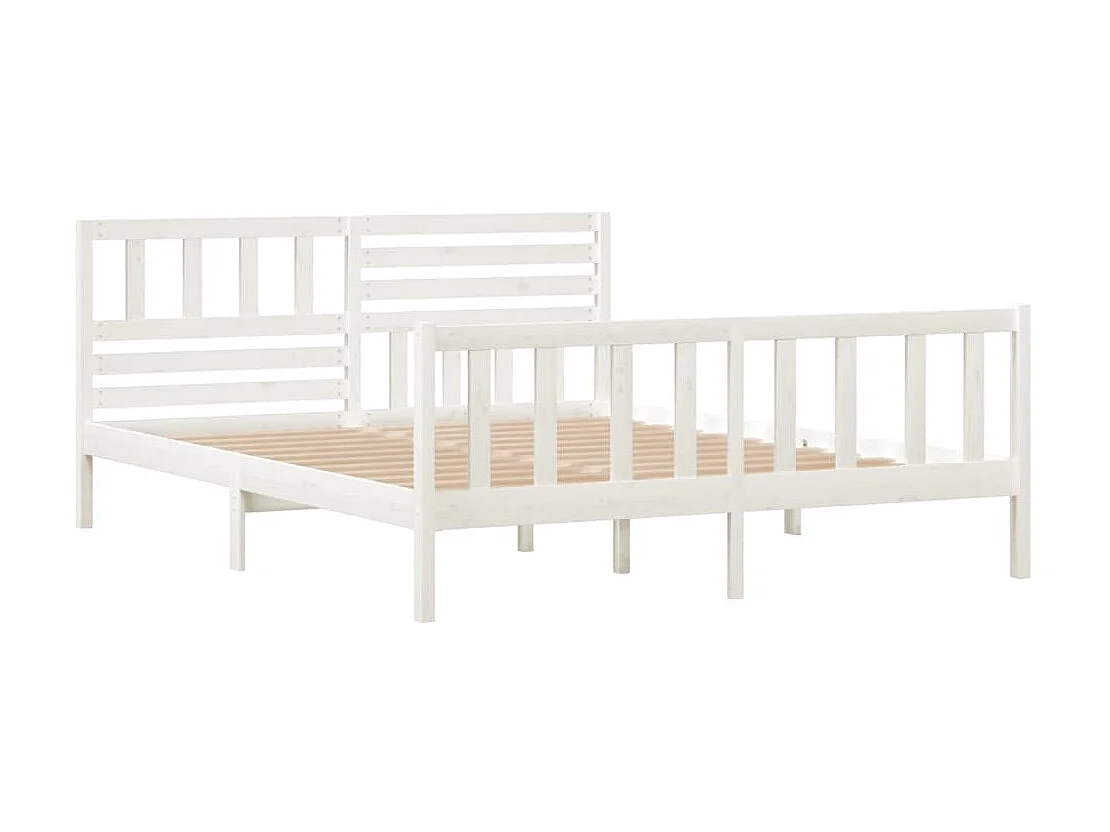 Lit Blanc Bois massif 120x200