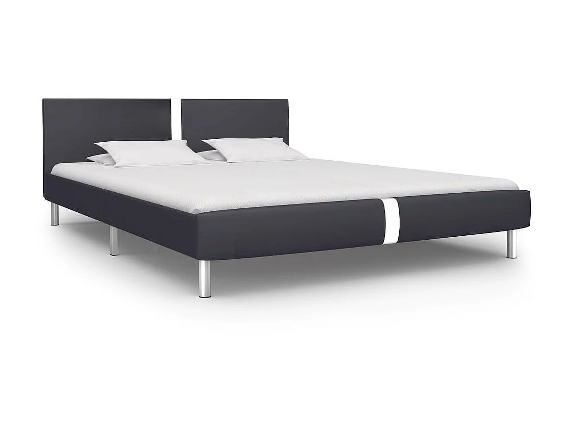 Lit Noir Similicuir 120x200 2