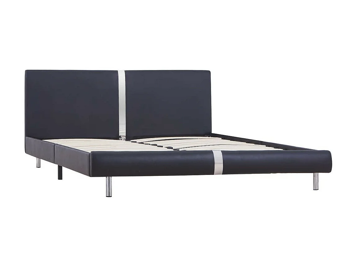 Lit Noir Similicuir 120x200 2