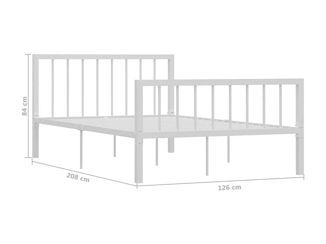 Lit Blanc Métal 120x200 7