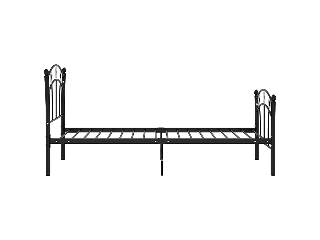 Lit avec design de football Noir Métal 90x200
