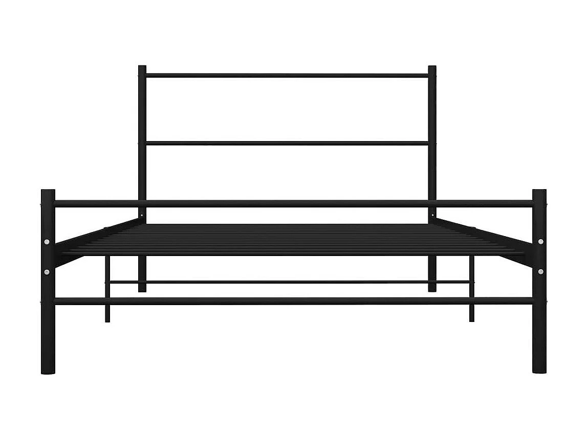 Lit Noir Métal 100x200 8