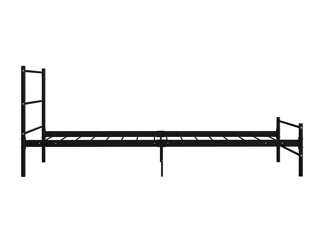 Lit Noir Métal 100x200 8