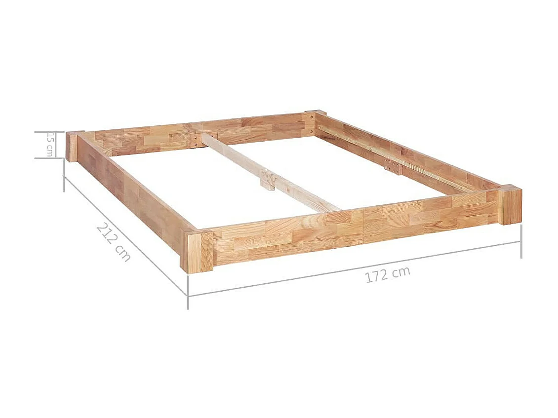 Bedframe massief eikenhout 160x200 cm
