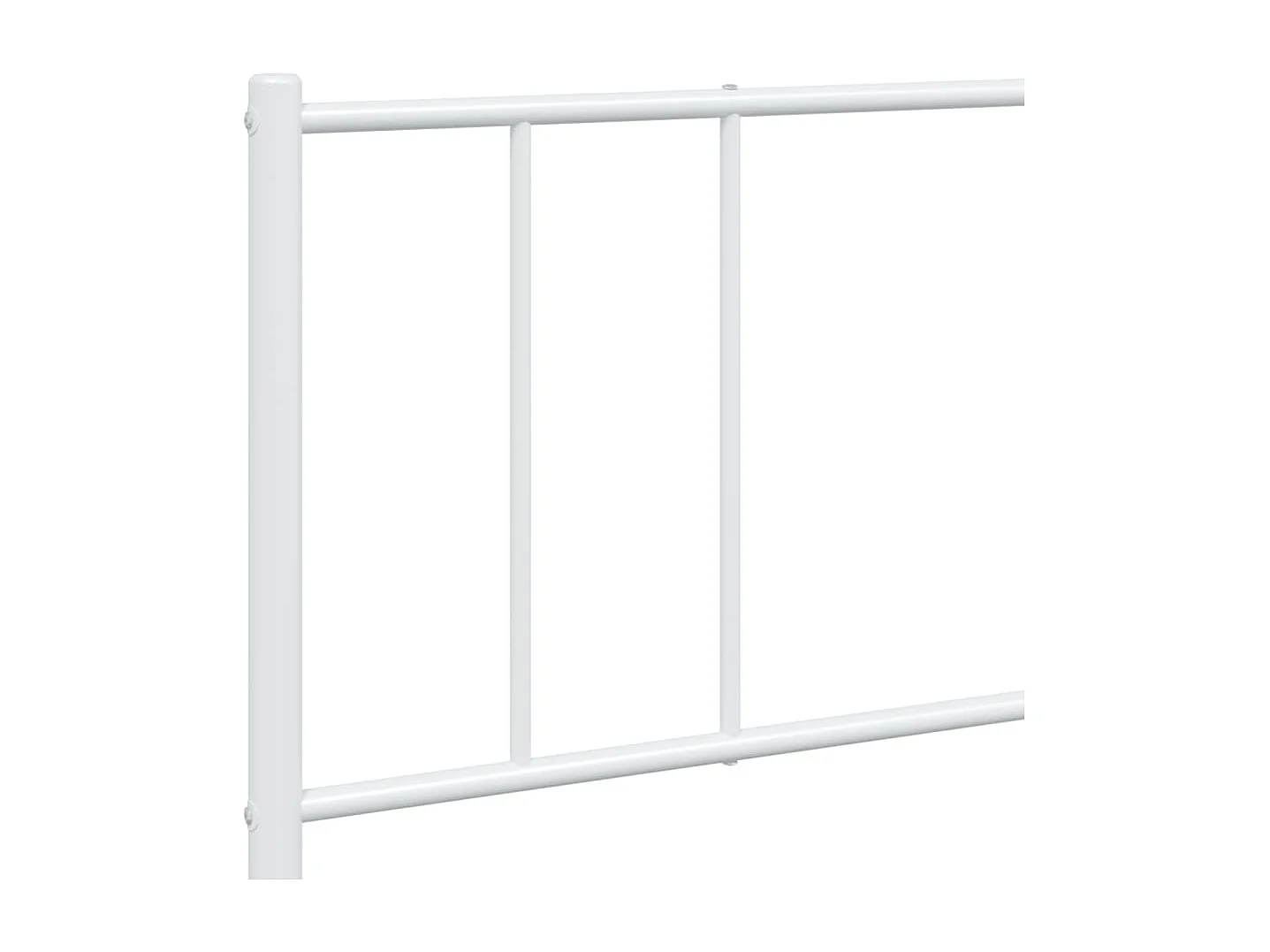 Lit métal avec tête de lit blanc 193x203