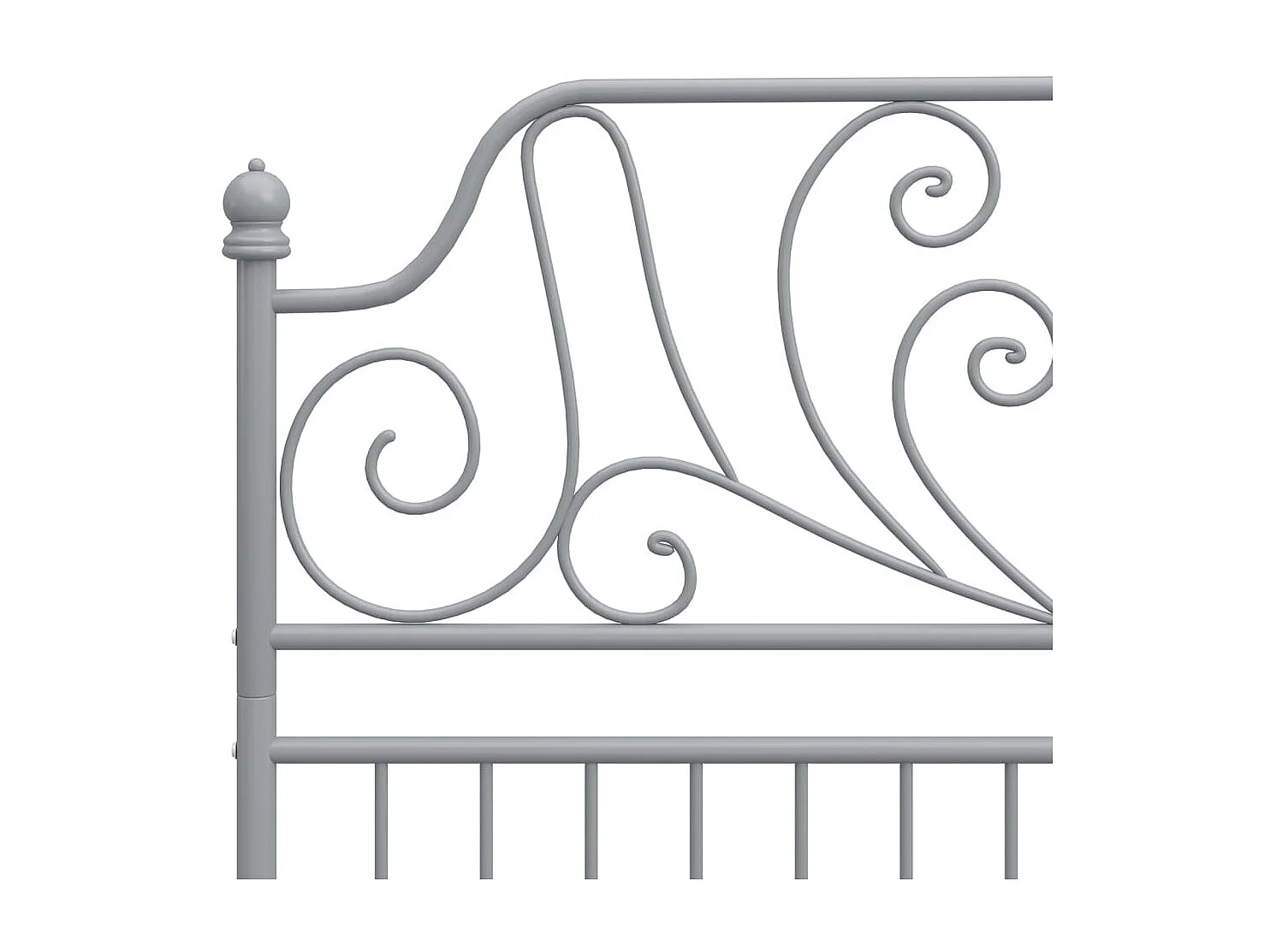 Lit Gris Métal et contreplaqué 120x200 2