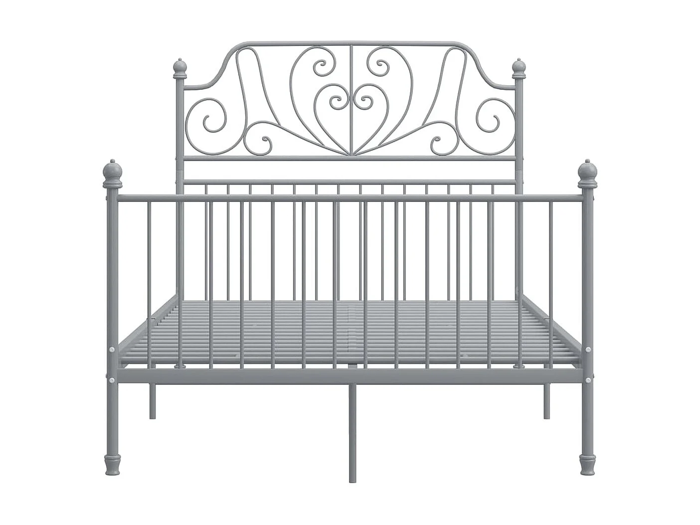 Lit Gris Métal et contreplaqué 120x200 2