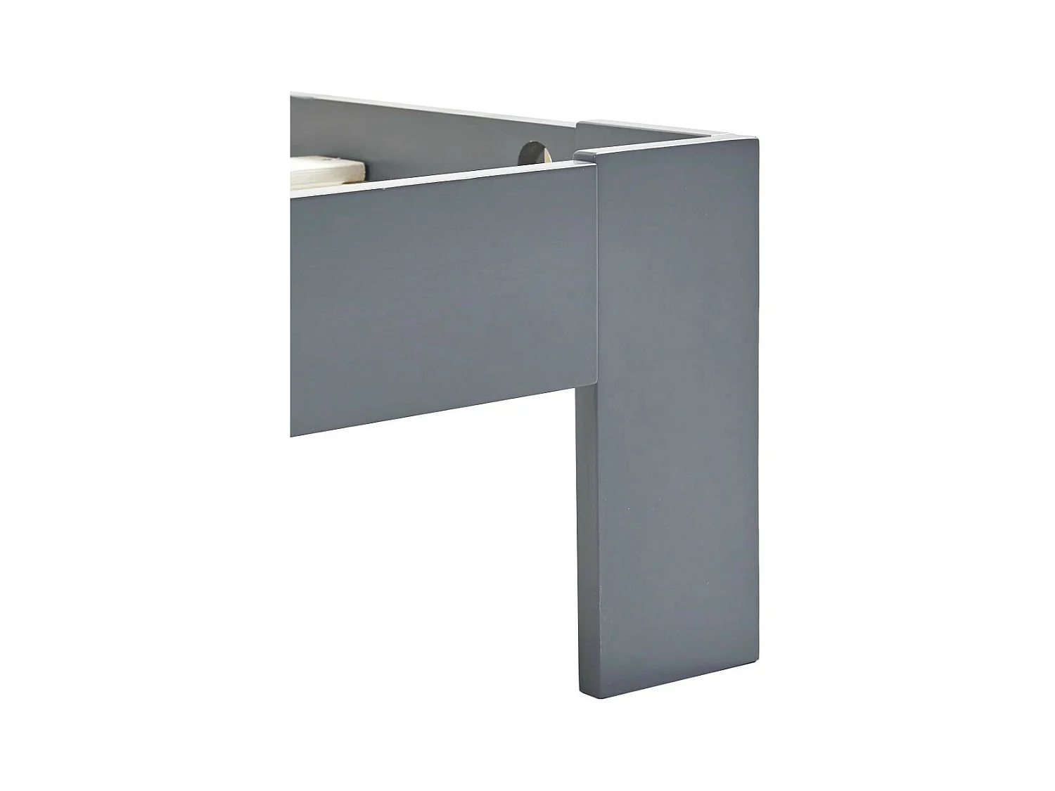 Lit Gris Bois de pin massif 160x200