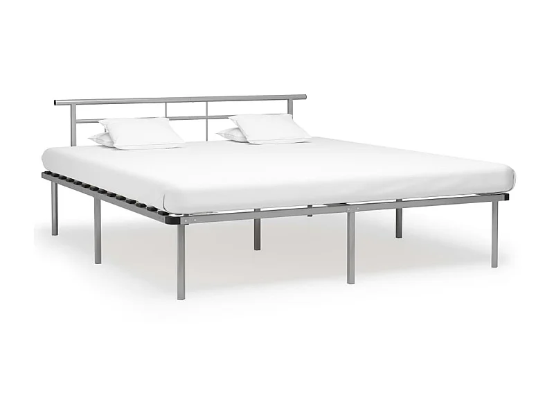 Lit Gris Métal 200x200