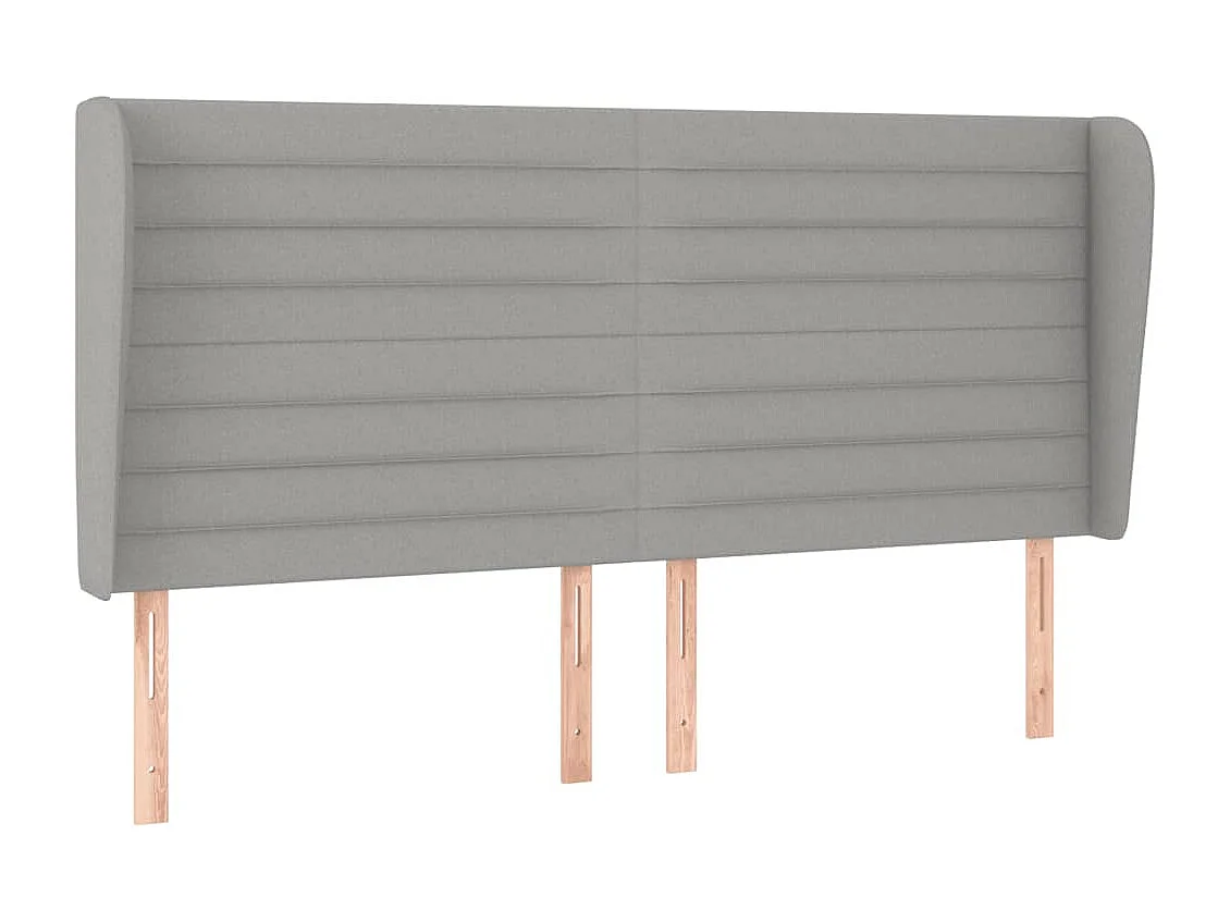Lit à sommier tapissier avec matelas Gris clair 200x200 Tissu 8