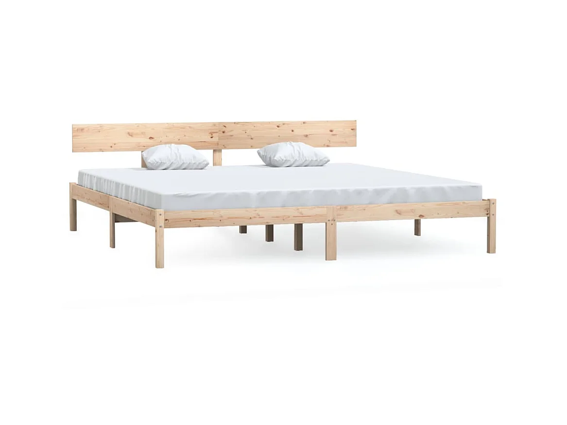 Lit Bois de pin massif 180x200 Natura