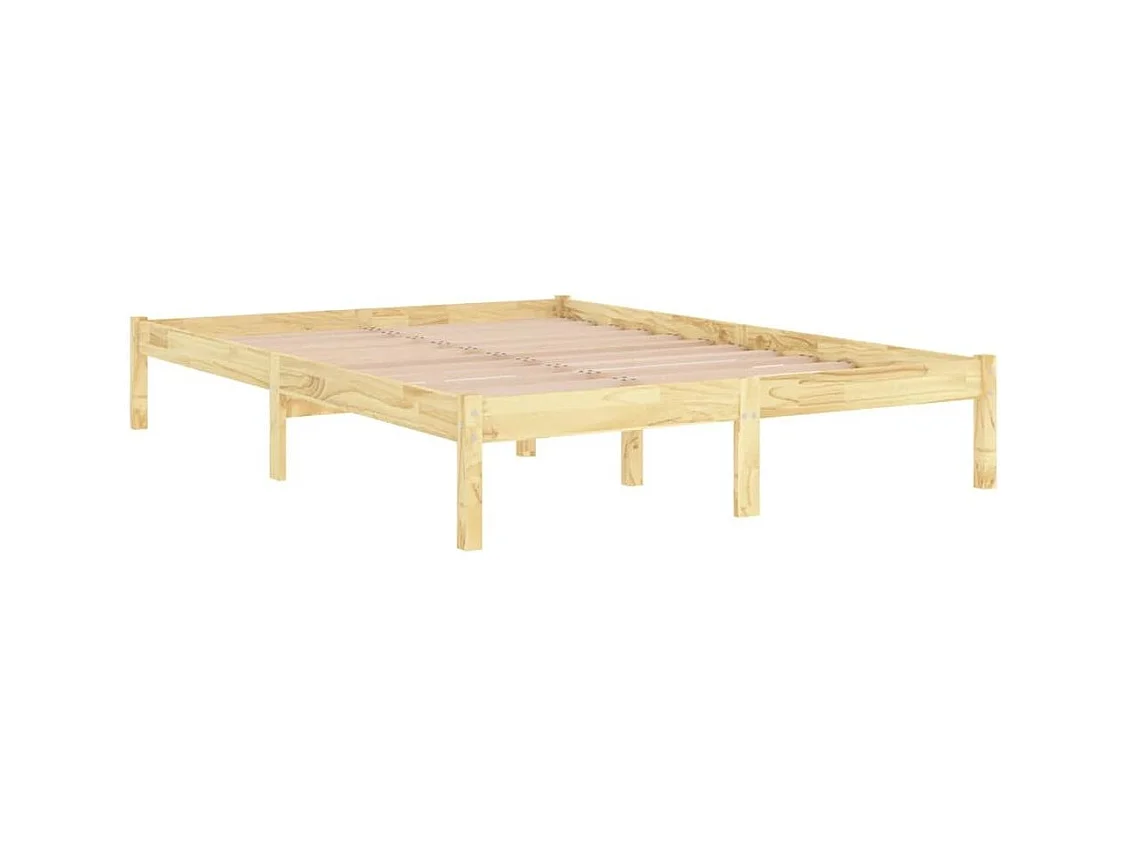 Cadre de lit Bois de pin massif 160x200 Molika