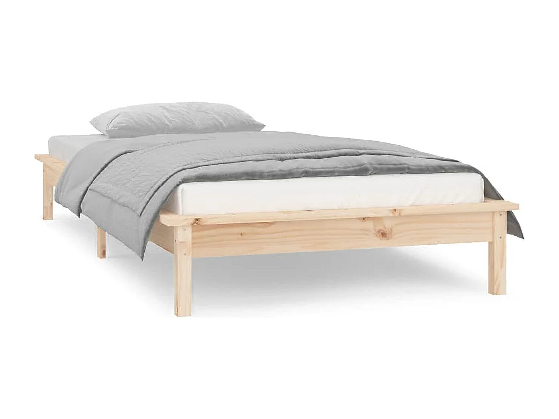 Lit à LED 90x200 Bois massif