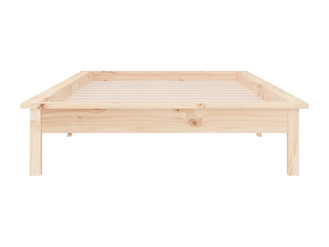 Lit à LED 90x200 Bois massif