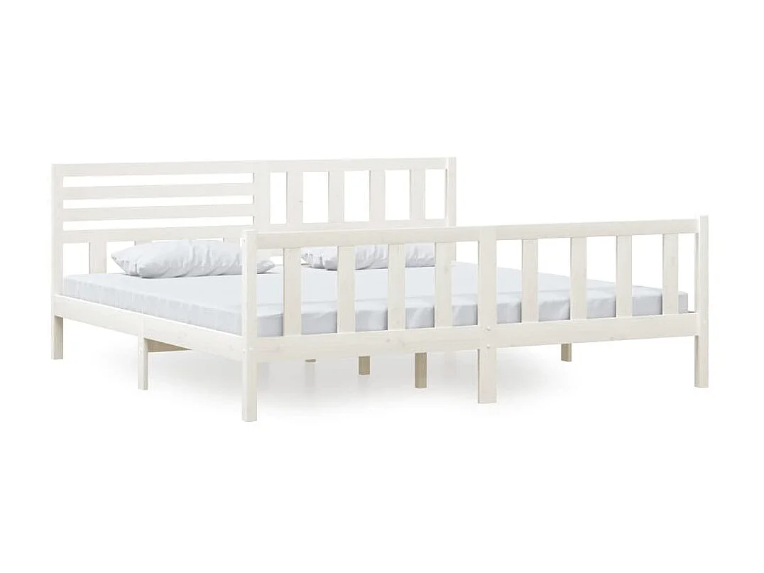 Lit Blanc Bois massif 200x200 3