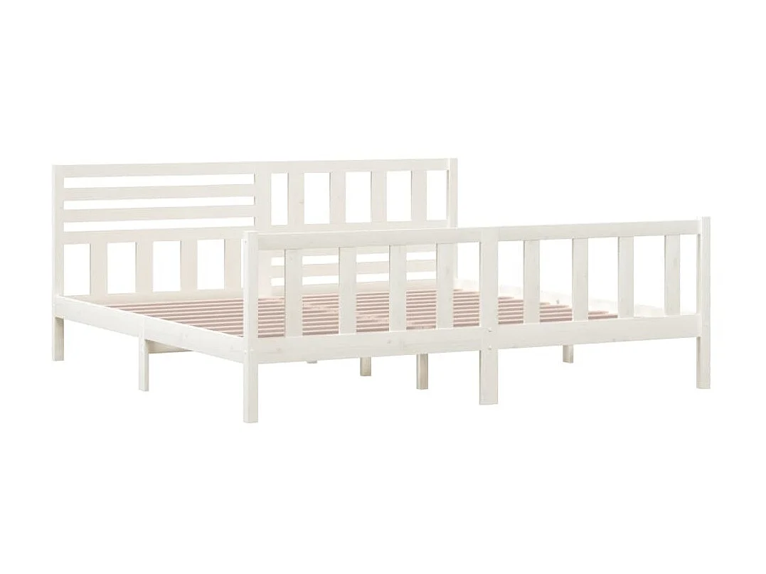 Lit Blanc Bois massif 200x200 3