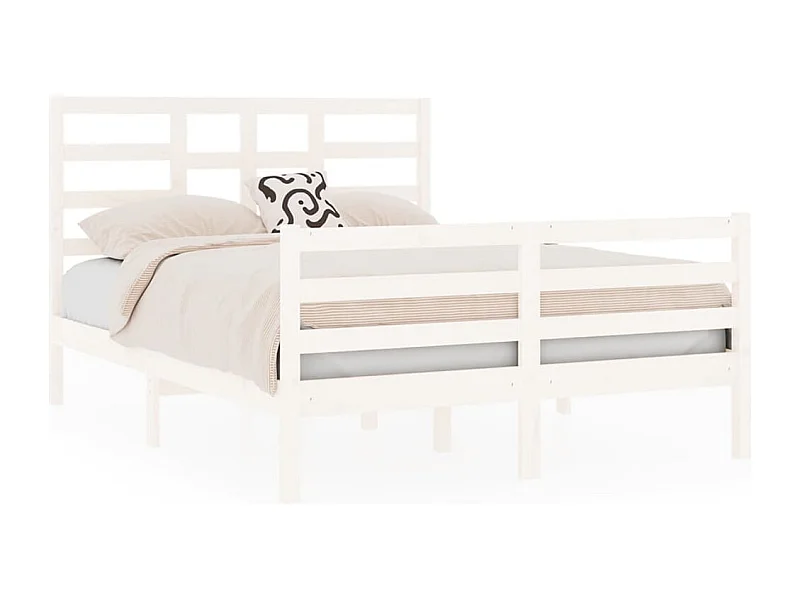 Lit Blanc Bois massif 140x190 2