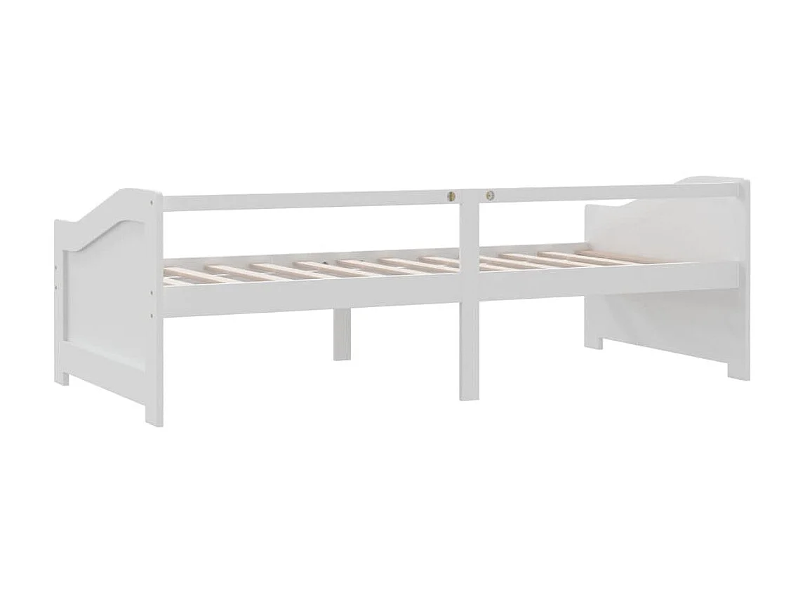 Lit de repos 3 places Blanc Bois de pin massif 90x200