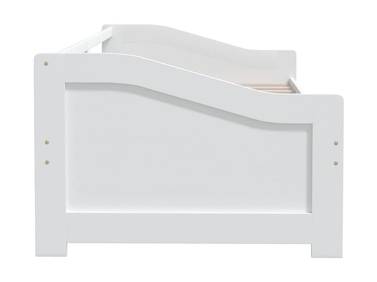 Lit de repos 3 places Blanc Bois de pin massif 90x200