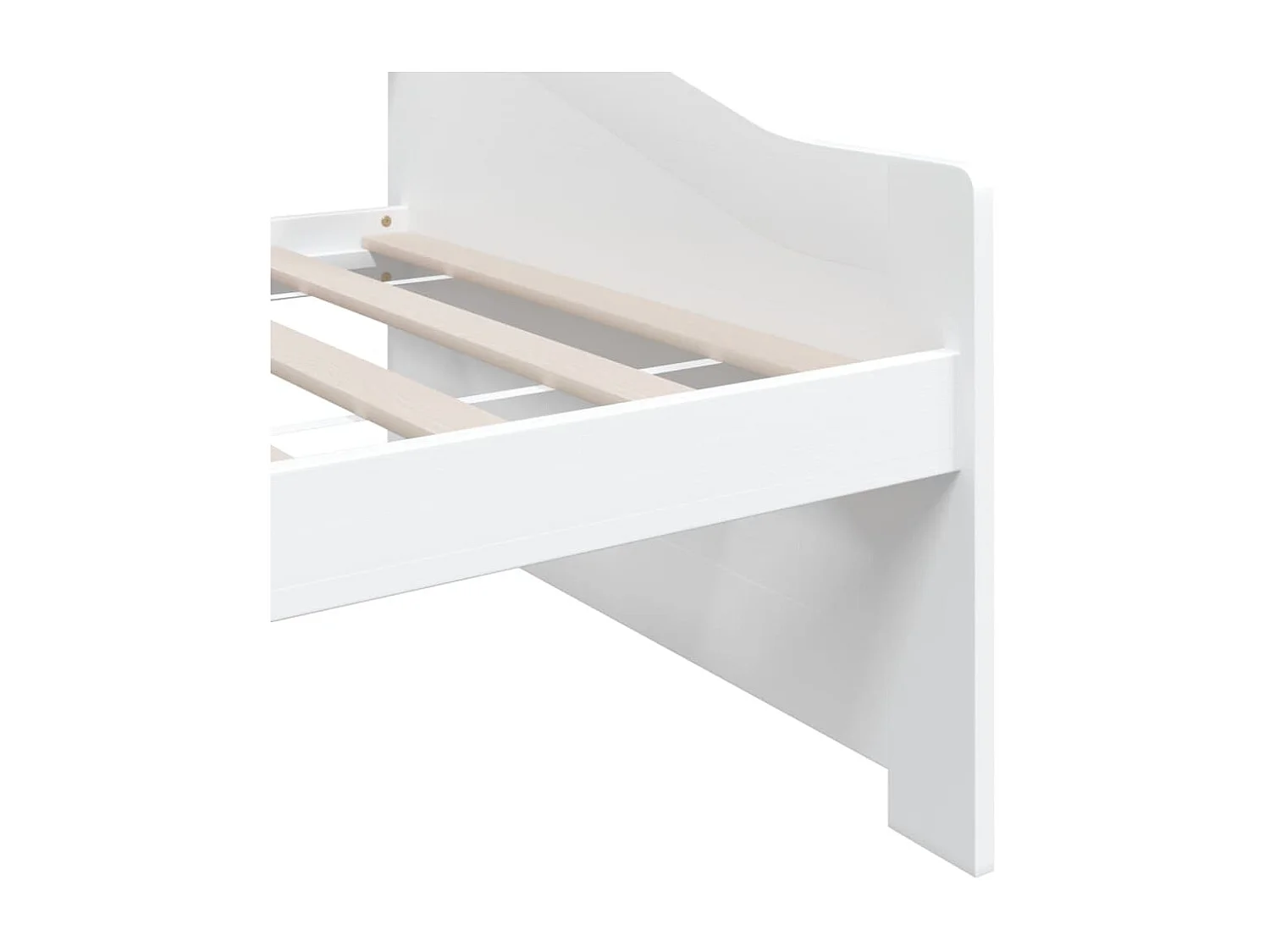 Lit de repos 3 places Blanc Bois de pin massif 90x200