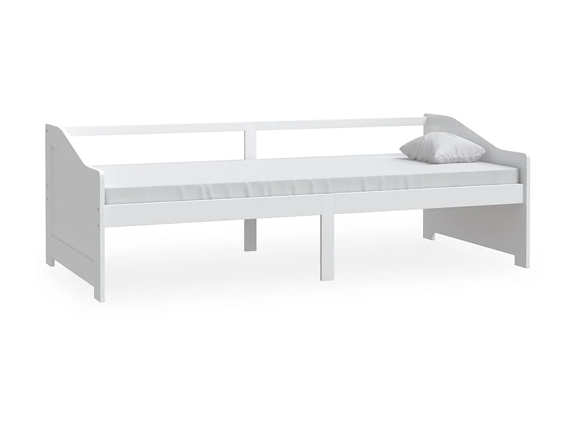 Lit de repos 3 places Blanc Bois de pin massif 90x200