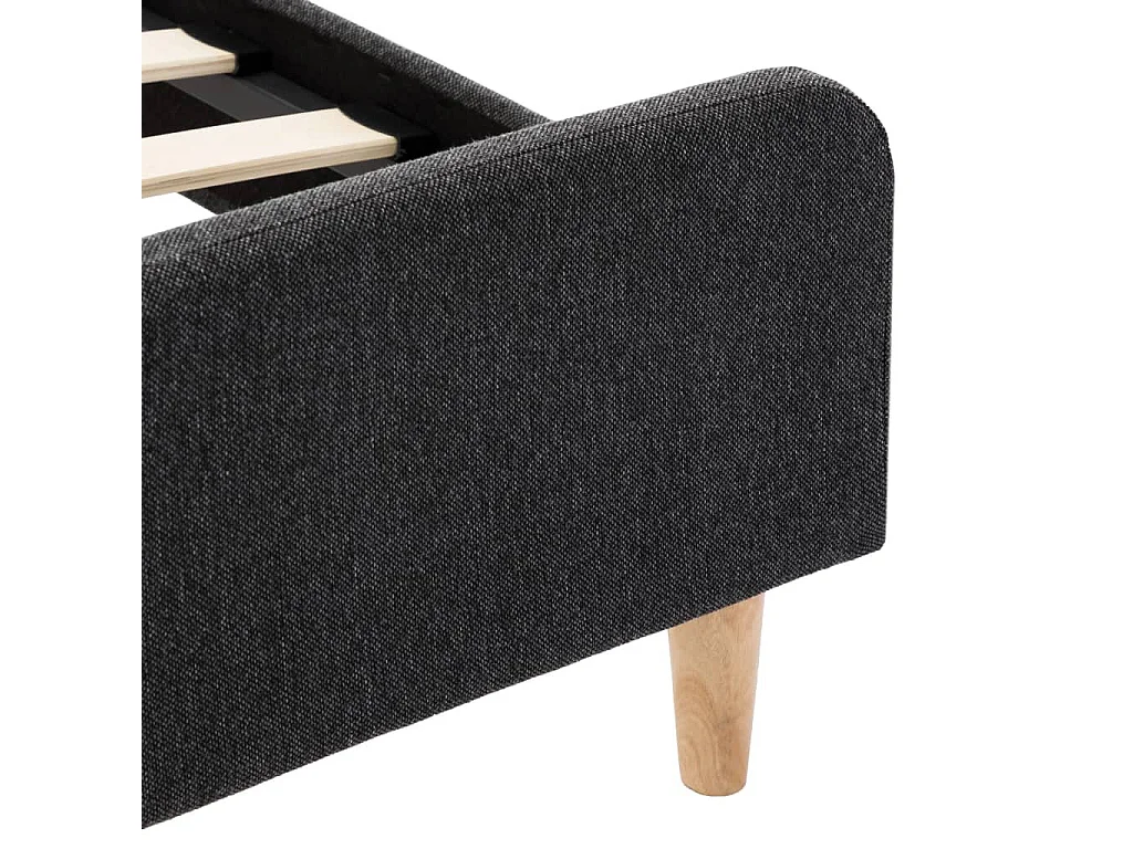 Cadre de lit Gris foncé Jute 160x200 2