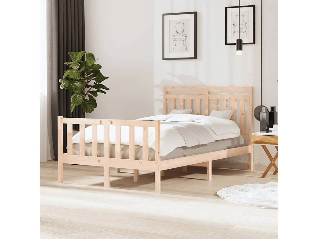 Lit Bois massif 120x190 Petit Double 7