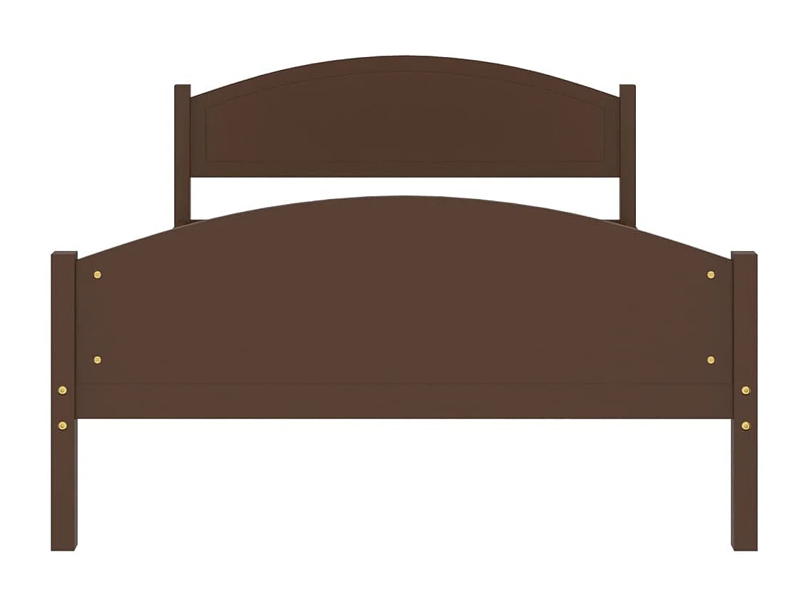 Lit Marron foncé Bois de pin massif 120x200