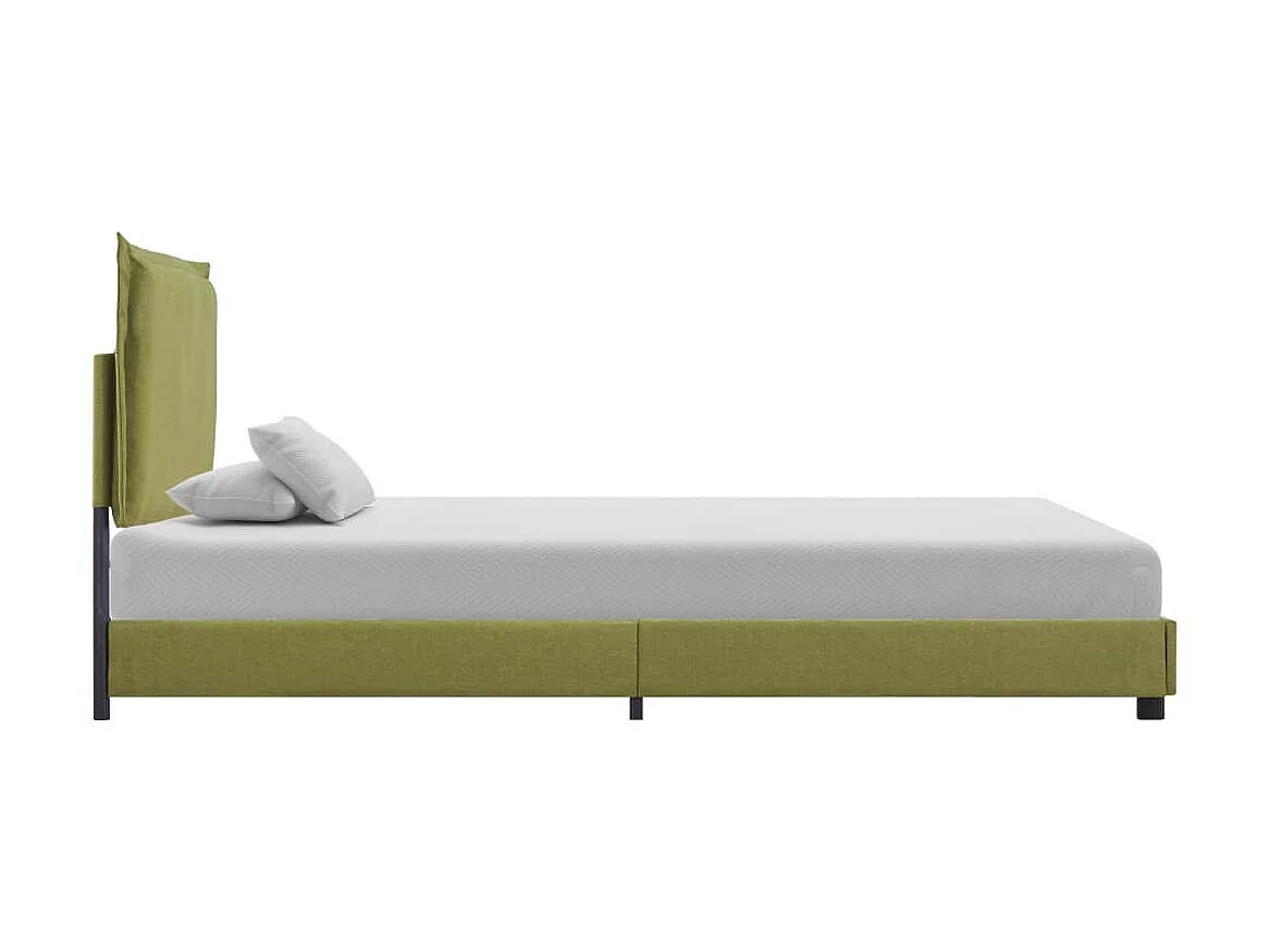 Lit Vert Tissu 90x200 3