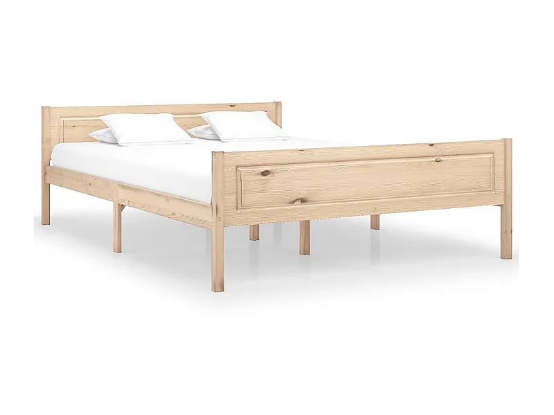 Lit Bois de pin massif 140x200 4