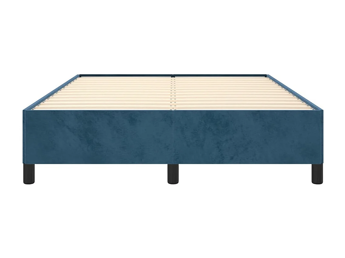 Lit Bleu foncé 140x190 Velours