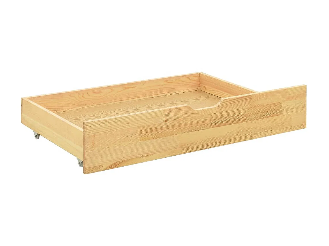 Lit avec 2 tiroirs Bois de pin massif 90x200 6