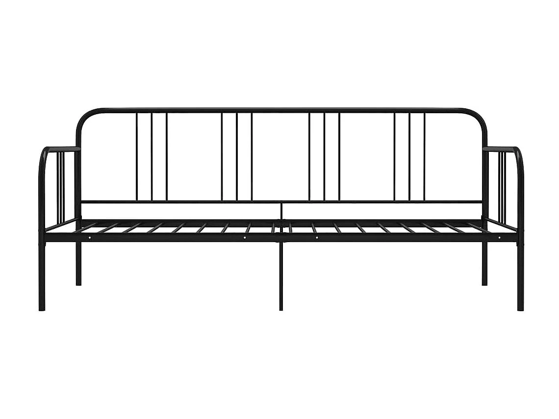 Cadre de canapé-lit Noir Métal 90x200 3