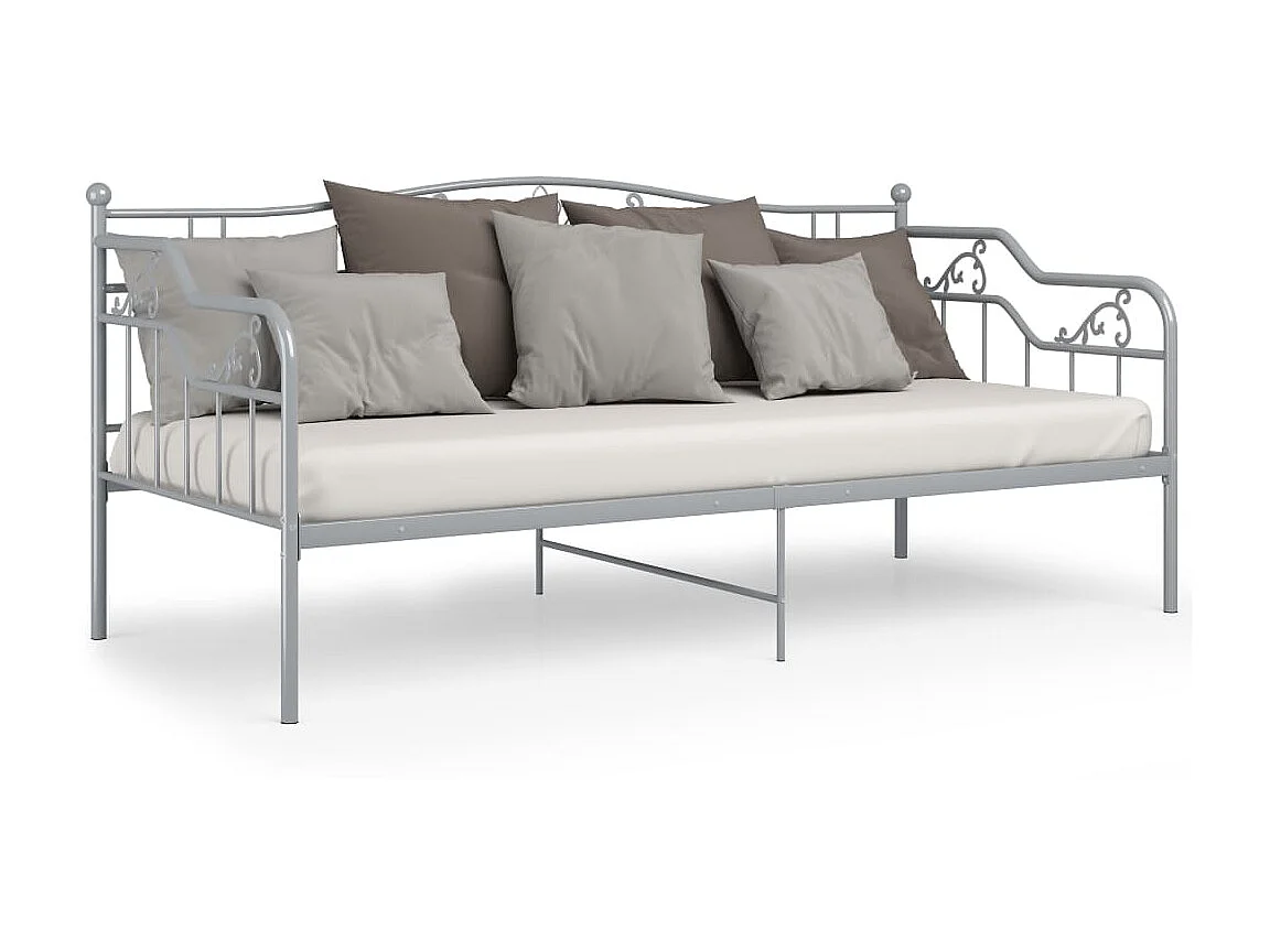 Canapé-lit Gris Métal 90x200 Paola
