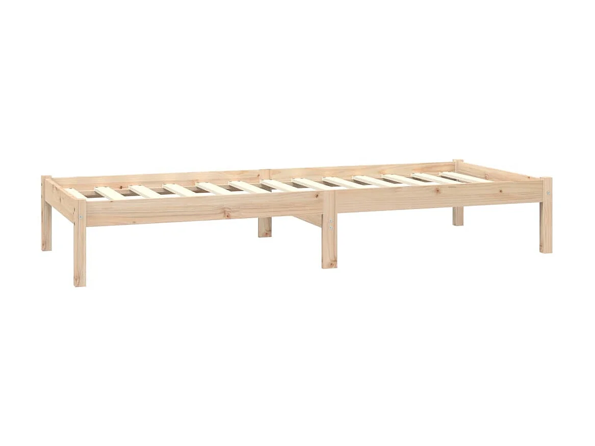 Lit Bois de pin massif 75x190 Petit simple 2